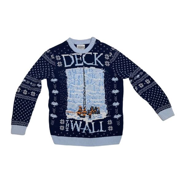 Game Of Thrones Deck The Wall Ugly Christmas Sweater Mens Size Small HBO - Picture 1 of 5